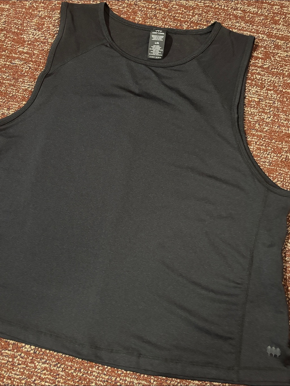 Cory vines sleeveless tank activewear top loose fit mesh back cropped gym shirt